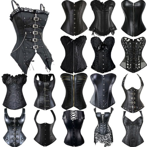 Black corset top bustiers - top,