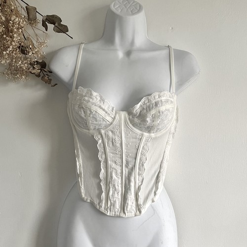 Floral lace corset top - floral,