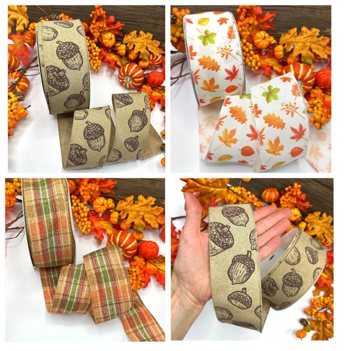 Wired autumn ribbon - wired,