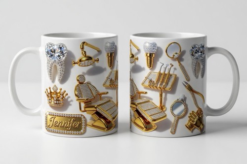 Personalised dentist mug - personalised,