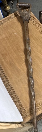 Hand carved wooden walking - carved,