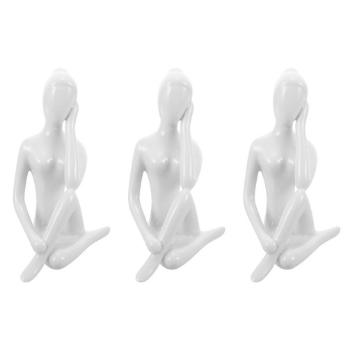 Set white ceramic yoga - set, of