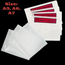 Document Enclosed Wallet Pouches Clear Self-Adhesive Envelopes A7 A6 A5