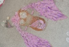 U16 6-8 freestyle dance costume heavily stoned bling accessories headdress cone 