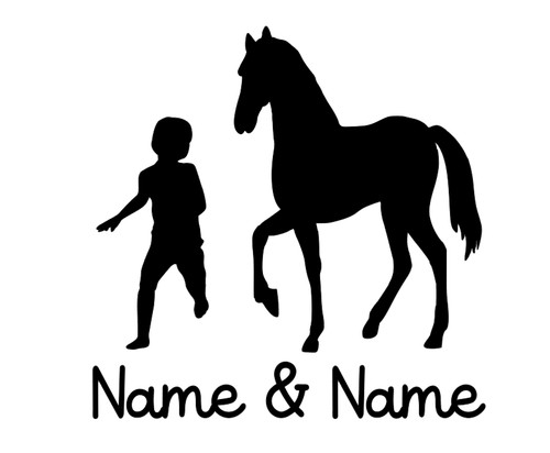 Personalised boy horse name - &,