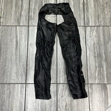 Women’s Xelement Black leather biker chaps Size 6