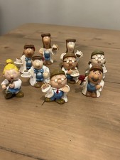 Vintage Retro Nine Tetley Tea Folk Advertising Figures Rare Includes Blonde Lady