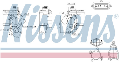 Nissens egr valve 98463 - valve, for