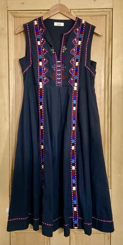 Toast indigo blue embroidered - indigo,