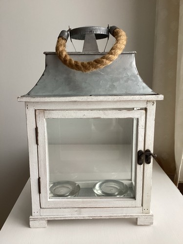 Shabby chic wooden lantern - shabby,