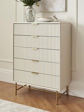 Cora 5 Drawer Chest Ivory &
