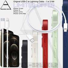 Genuine Apple USB-C To Lightning Cable Charging Lead For iPhone 12 Pro Max UK 