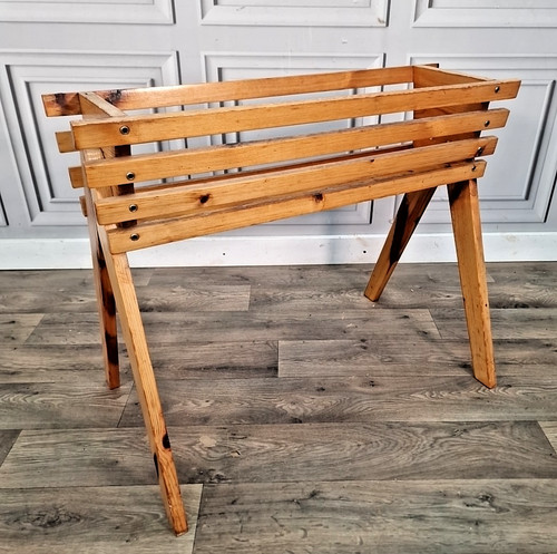 Vintage pine trough planter - pine,