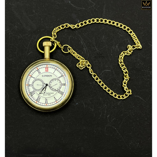 Brass pocket watch - brass, with