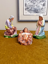 Vintage Chalkware Nativity