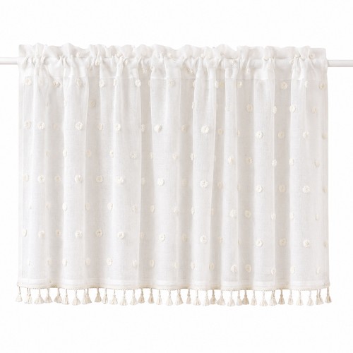 White pompom net short - white,