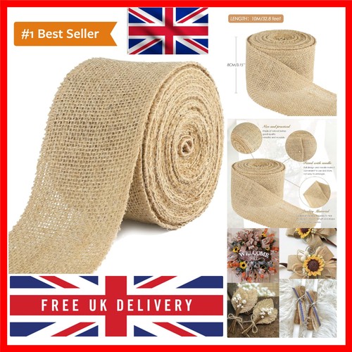8cm hessian ribbon - ribbon, roll,