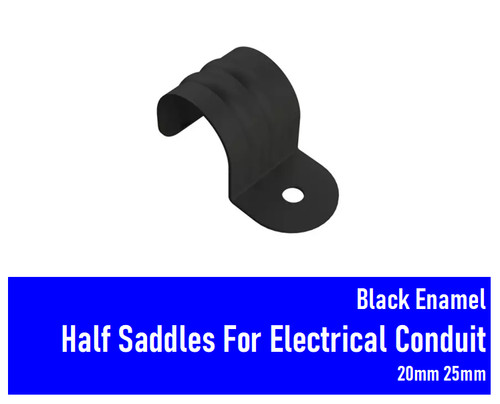 Black enamel half saddles - black,