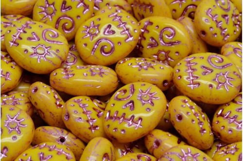 16mm czech pressed glass - 16mm,
