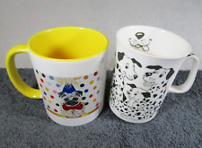 2 Lovely Vintage Party Pug Dog & Ashley Dalmatian Dog Design Tea Coffee Mugs