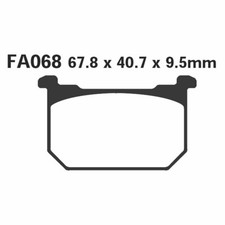 PAIR OF PADS EBC FA068 FOR