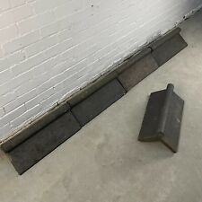 Set of 5 Reclaimed Staffordshire Blue 105 Degree Roll Top Ridge Tiles