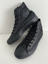 Converse Chuck Taylor All Star Hi Top Black Sequin Design Size 5 UK