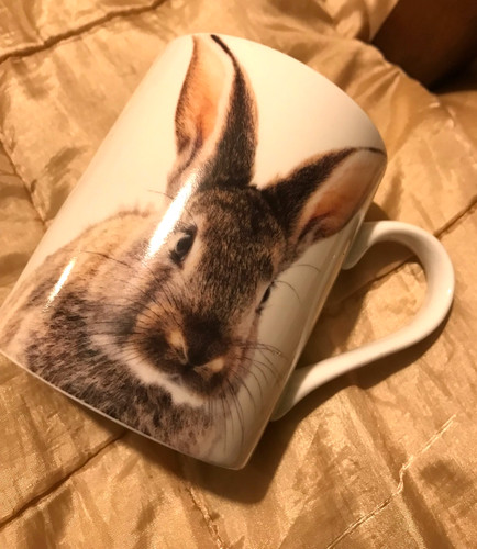 Coffee mug rabbit design - coffee,