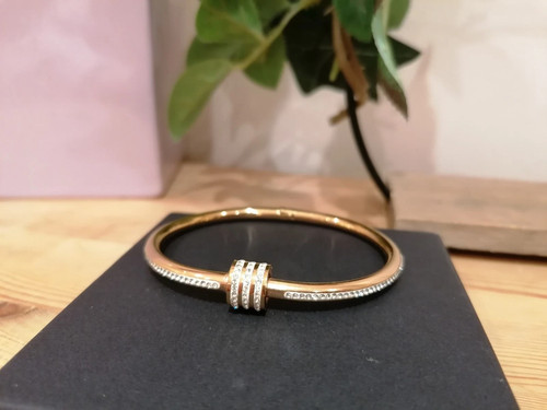 Crystal gold tone bracelet - crystal,