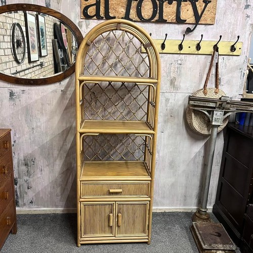 Vintage bamboo arched shelving - vintage,