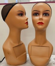 Female Mannequin Head with Full Makeup for Hats And Hair Display 