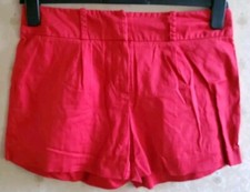 Lovely Women's or Older Girl's Red Asda George Zip Button Shorts, size 10