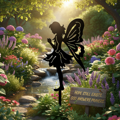 Fairy garden metal - metal, silhouette