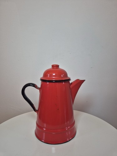 Vintage polish red enamel - ,