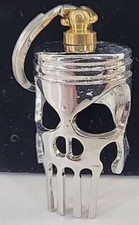 SKULL PISTON LARGE METAL  Keychain Key Ring Engine killer keyring biker hot rod