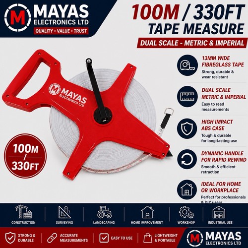 100m tape measure - 330ft, heavy