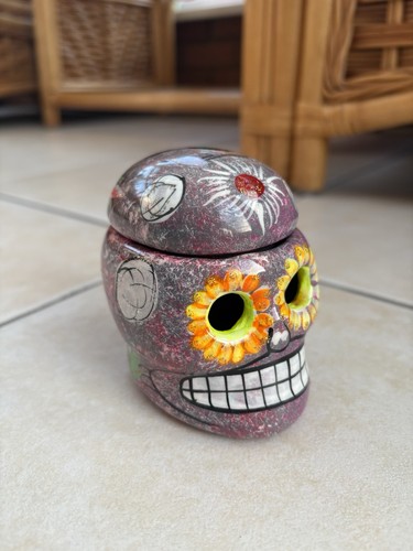 Hand painted sugar skull - hand-painted,