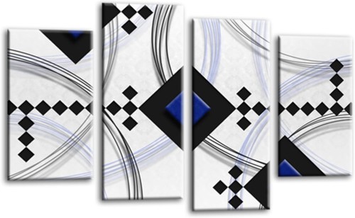 Abstract wall art blue - abstract,