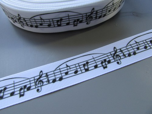 Music grosgrain ribbon 5cm - music,