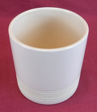 Modern Cylindrical Ceramic Plant Pot Planter Rich Cream/Pale Yellow 14x13cms