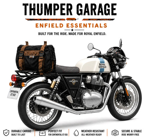 Rear luggage bag black brown - rear,