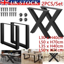 2X Industrial Metal Table Legs