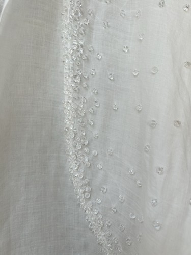 Zara beaded ivory linen - beaded,