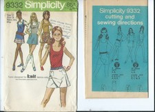 S 9332 sewing pattern 70's