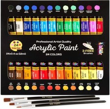 Acrylic Paint Set 24 Colours