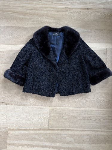 Astrakhan swing jacket with - astrakhan,