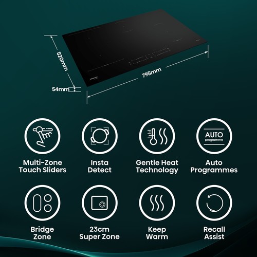 Hisense 80cm zone induction - 80cm,
