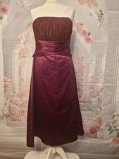 Stunning BHS Wedding Collection Burgundy Dress Uk16 Prom Christmas Evening Gown
