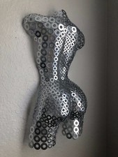 Metal Wall Art Chrome Female