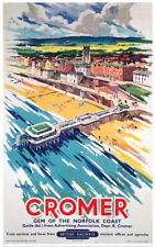 Vintage Cromer View From Air Railway Travel Poster Print Art A1/A2/A3/A4